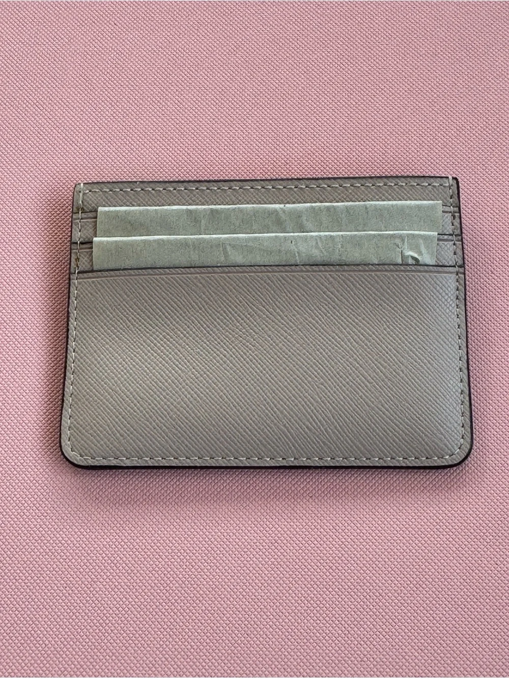 kate spade Tan Taupe Credit Card Mini Case Wallet Leather Slim, NWT New